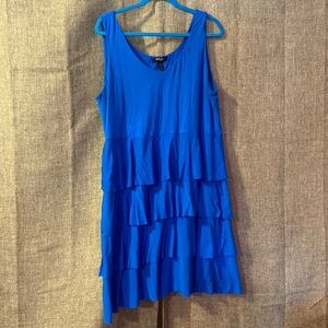 Style&Co blue ruffle tank dress - Size 2X